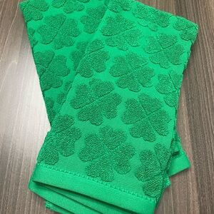 St. Patrick’s Day shamrock ☘️ hand towels. Set of 2